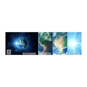 Fototapeten Muster Selbstklebend Deluxe Sticker - Wir sind im Himmel - Kosmos, Planet Erde, Globus - 100x30 cm