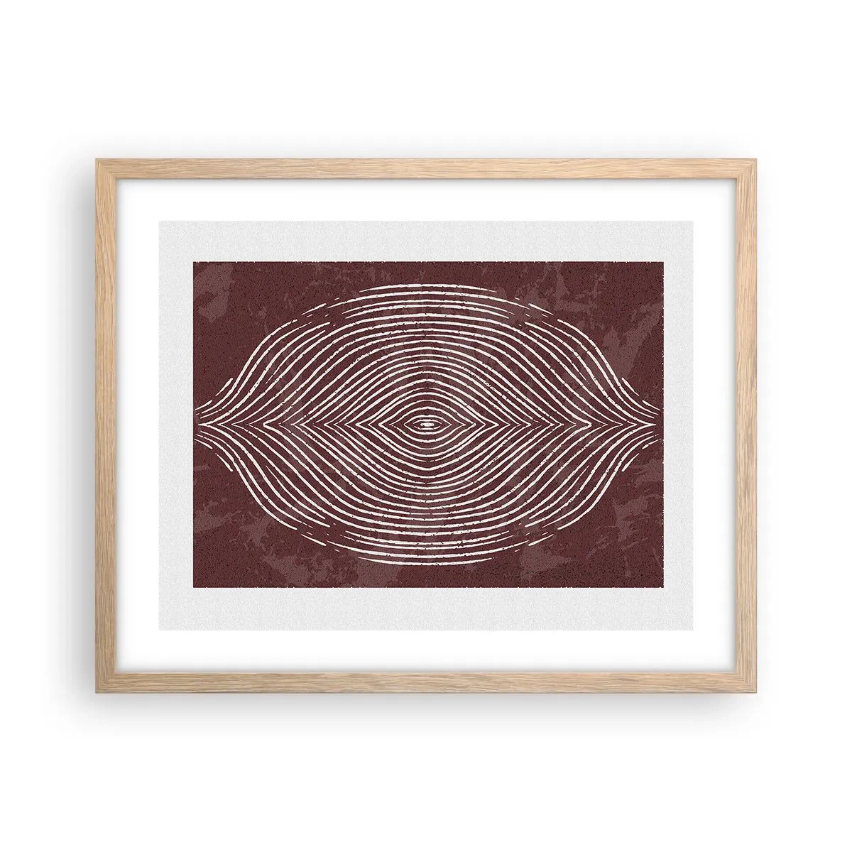 Poster in einem Rahmen aus heller Eiche - Der Raum spricht - 50x40 cm