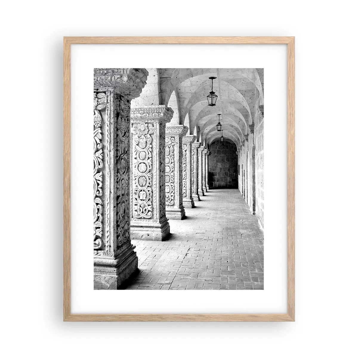 Poster in einem Rahmen aus heller Eiche - Und wo geht’s hin...? - 40x50 cm