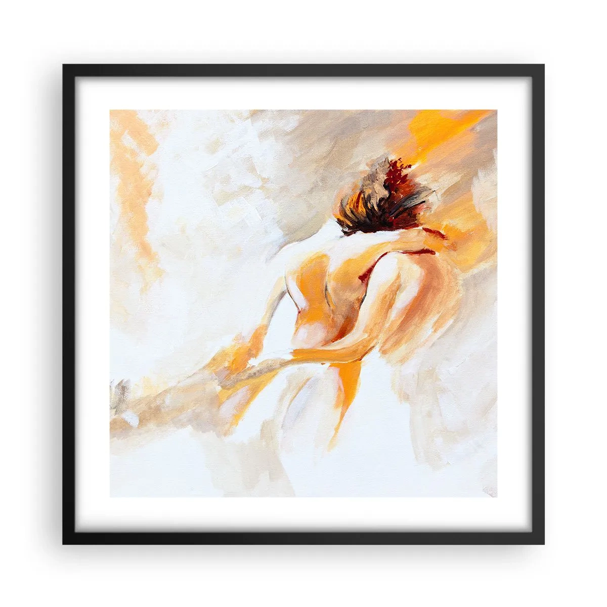 Poster in einem schwarzem Rahmen - Am Himmel der Nähe - 50x50 cm