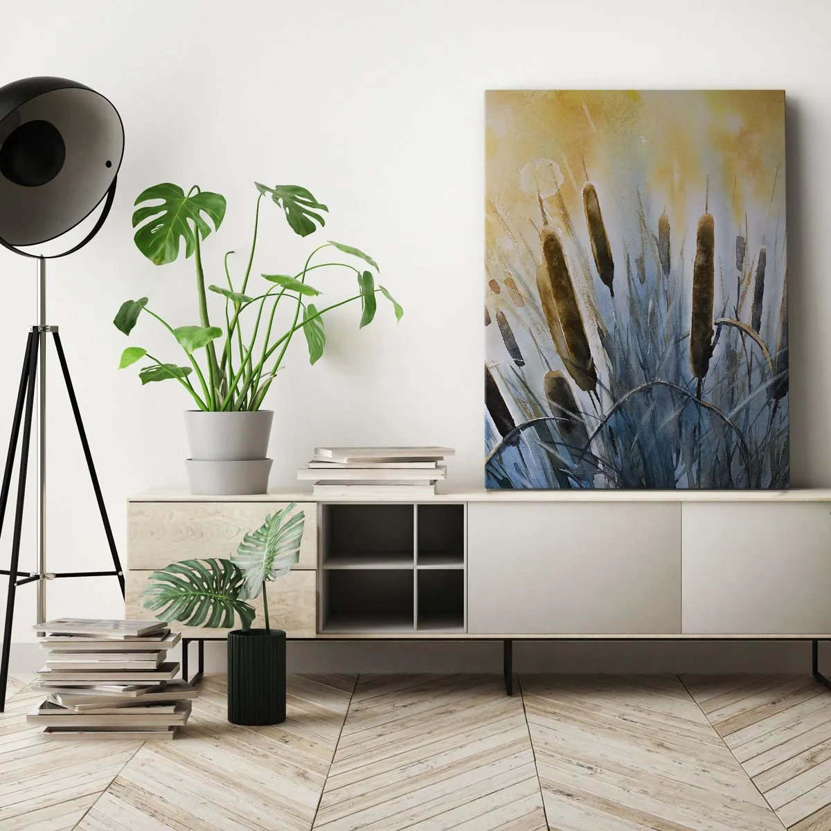 Bild auf Leinwand - Leinwandbild - Die Kälte des Wassers, die Hitze der Sonne - 65x120 cm