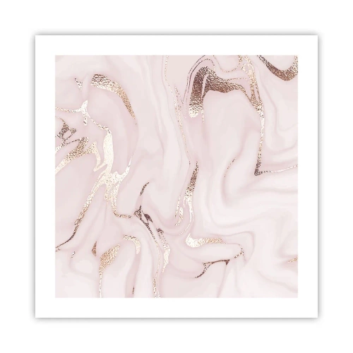 Poster - In einem rosa Schal - 50x50 cm