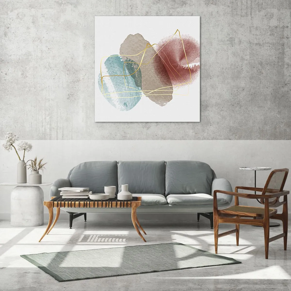 Glasbild - Bild auf glas - Korallen des Weltraums - 50x50 cm