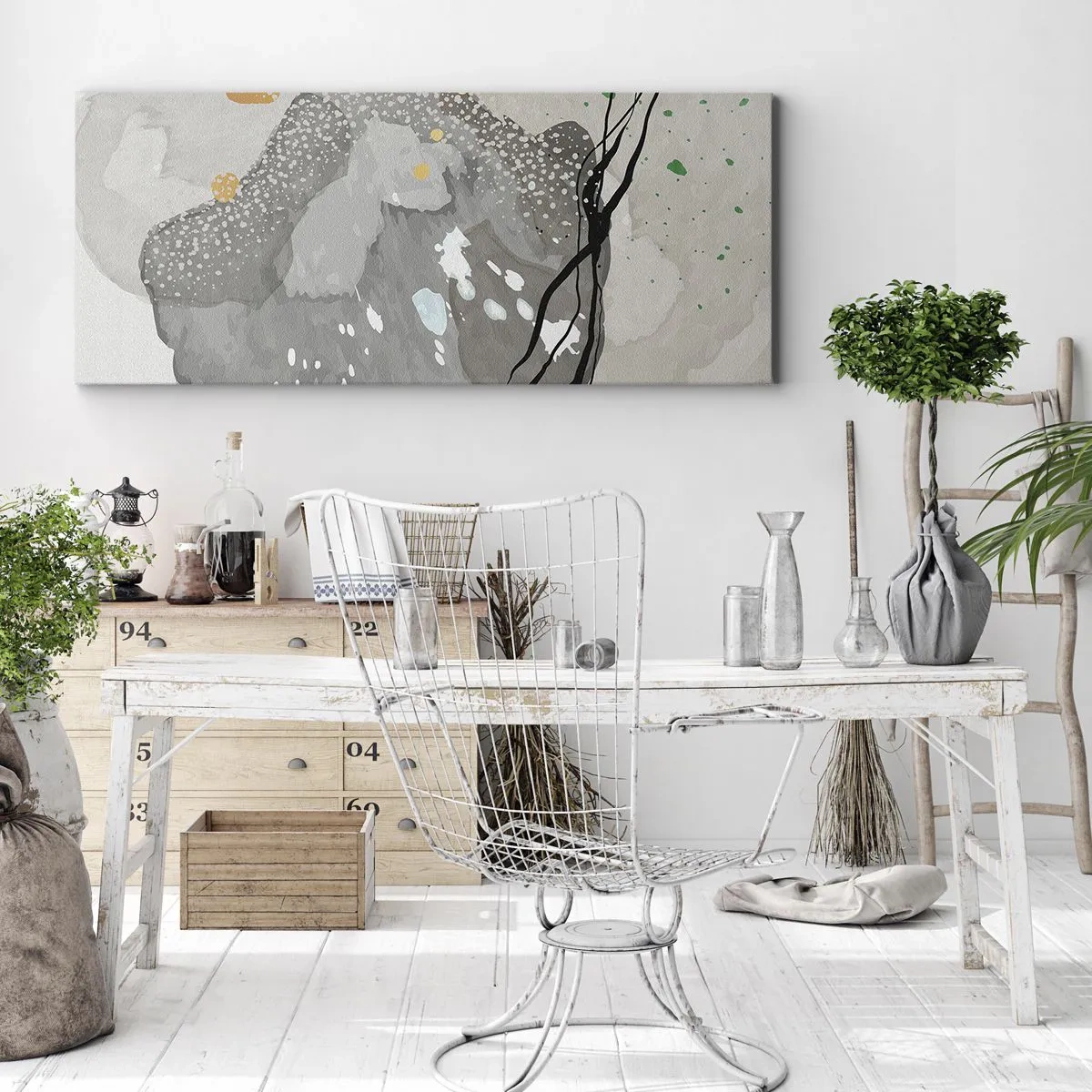 Bild auf Leinwand - Leinwandbild - Organische Komposition - 90x30 cm