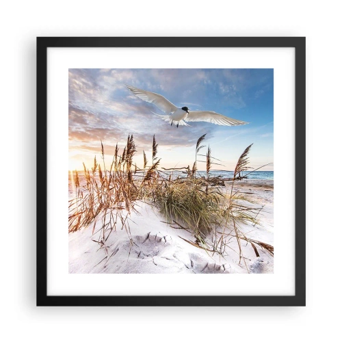 Poster in einem schwarzem Rahmen - Wind vom Meer - 40x40 cm