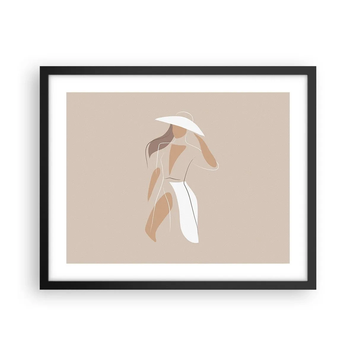 Poster in einem schwarzem Rahmen - Mode macht Spaß - 50x40 cm