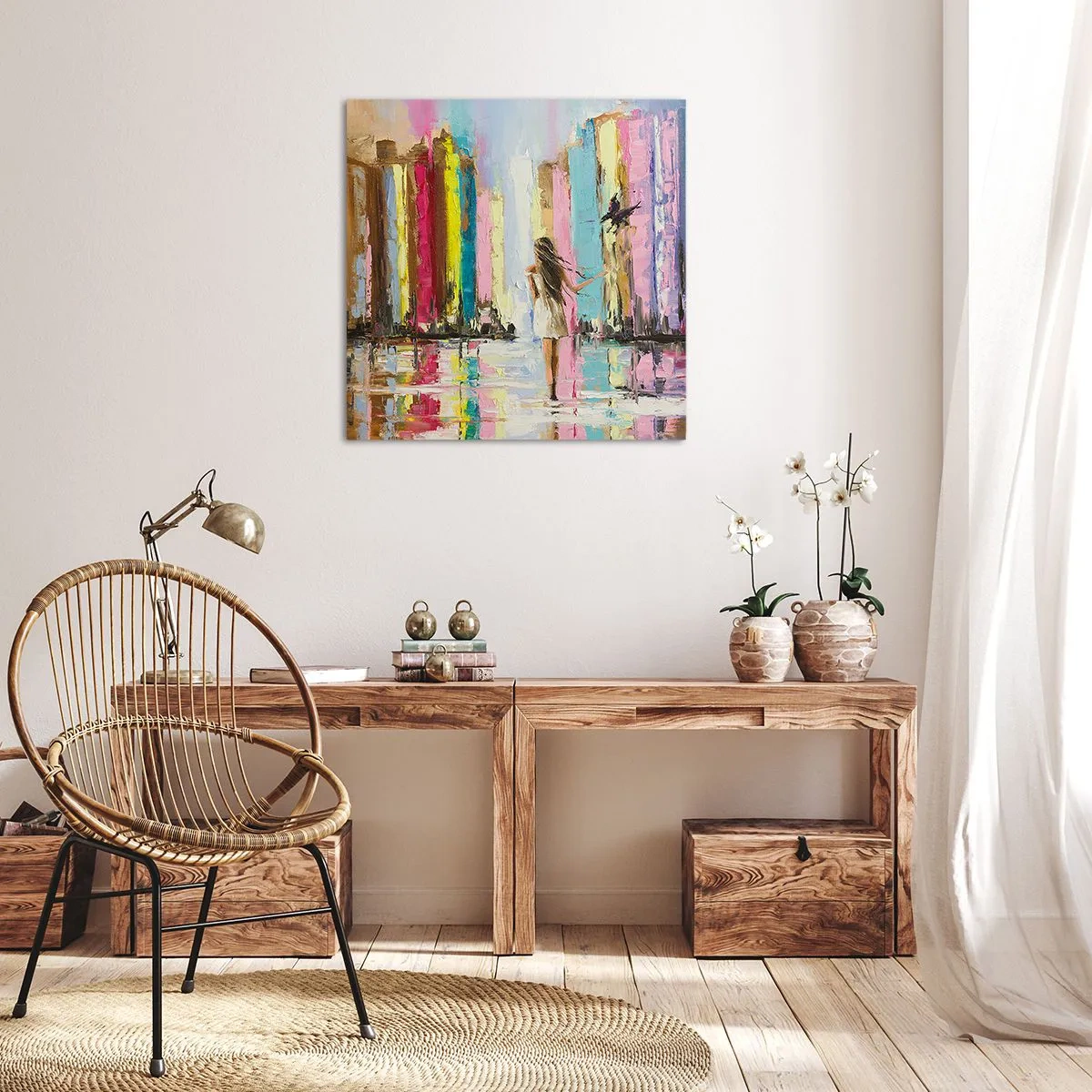 Bild auf Leinwand - Leinwandbild - Folge mir - 60x60 cm