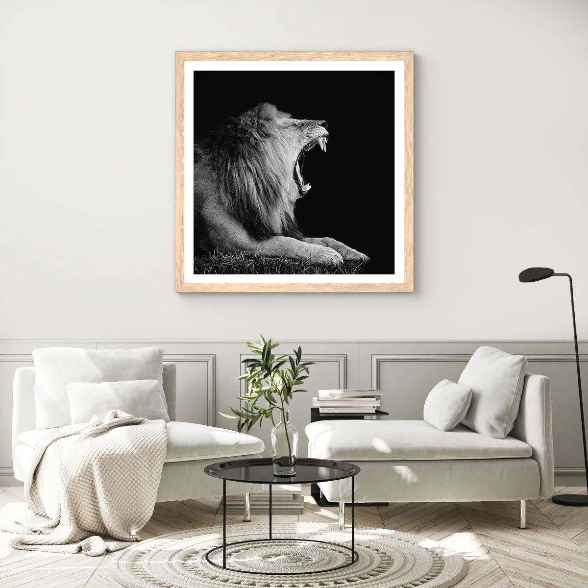 Poster in einem Rahmen aus heller Eiche - Ohne Zweifel - 30x30 cm