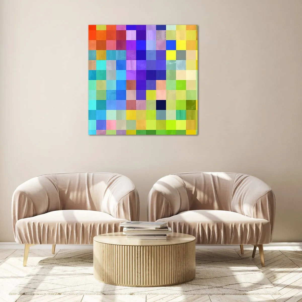 Glasbild - Bild auf glas - Alle anderen, alle gleich - 60x60 cm