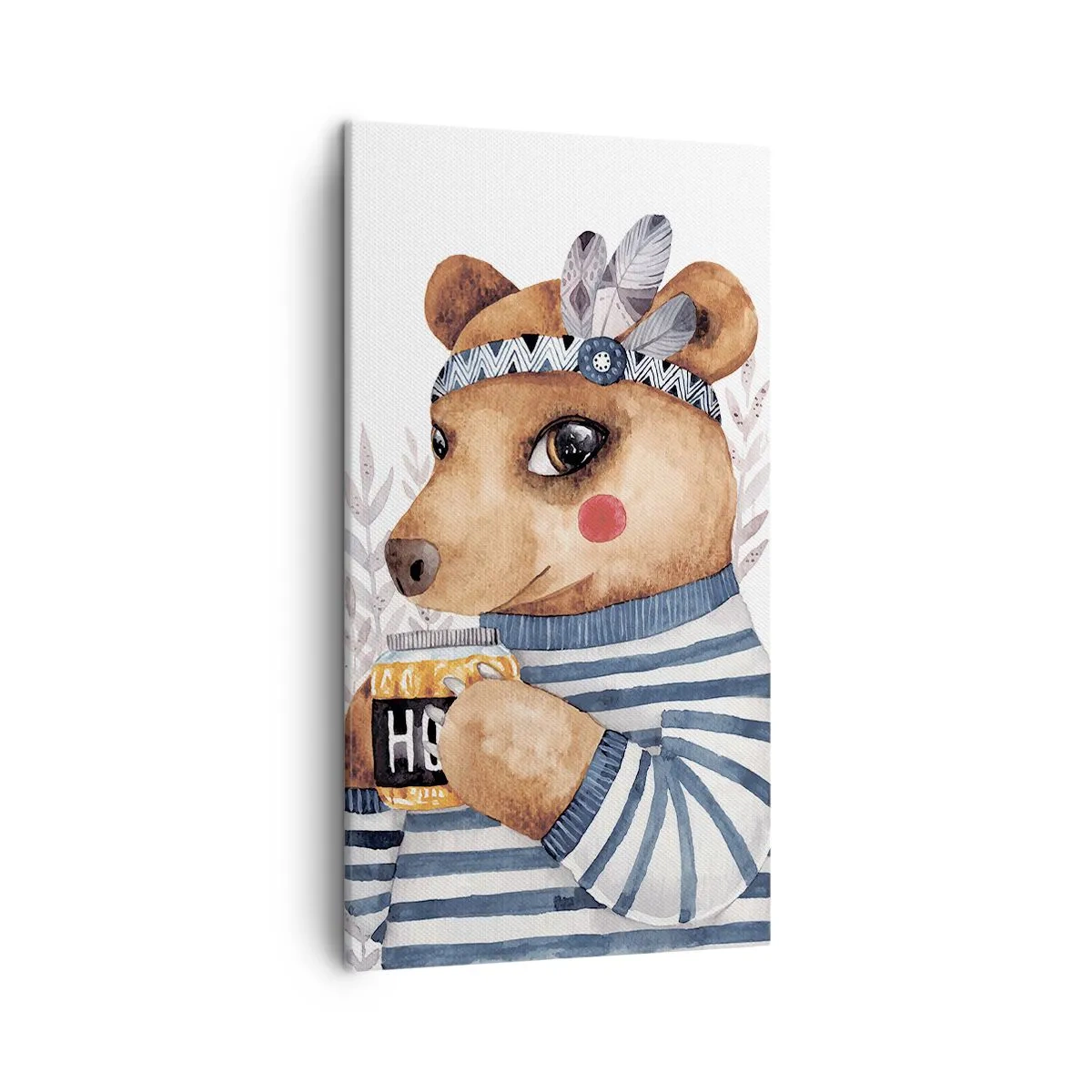 Bild auf Leinwand - Leinwandbild - Süße Bärin - 45x80 cm