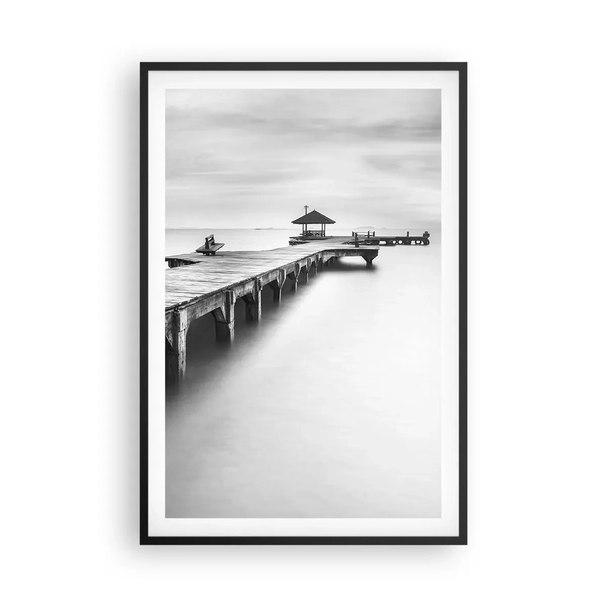 Poster in einem schwarzem Rahmen - In die Ferne - 61x91 cm