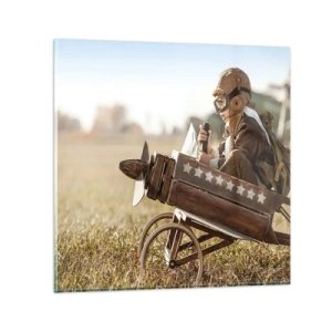 Glasbild - Bild auf glas - Start in Richtung eines Traums - 30x30 cm