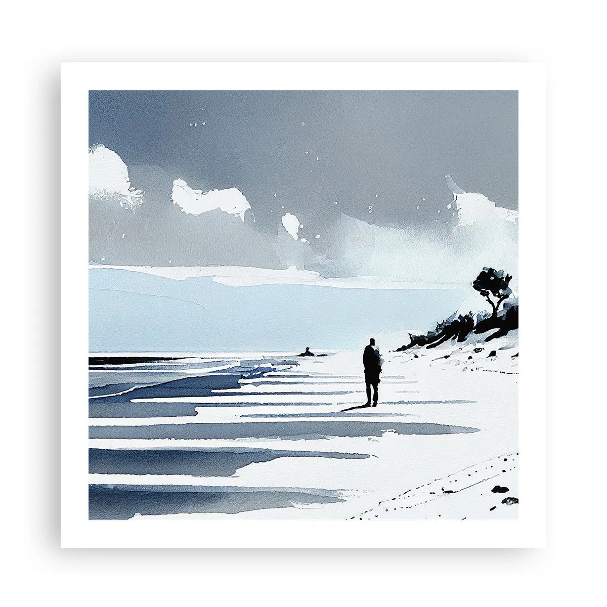 Poster - Allein sein - 60x60 cm