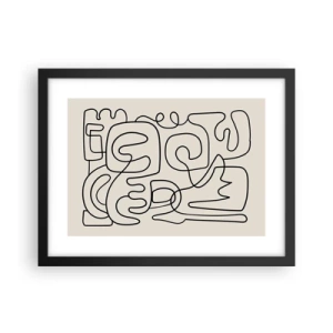 Poster in einem schwarzem Rahmen - Folge der Spur - 40x30 cm