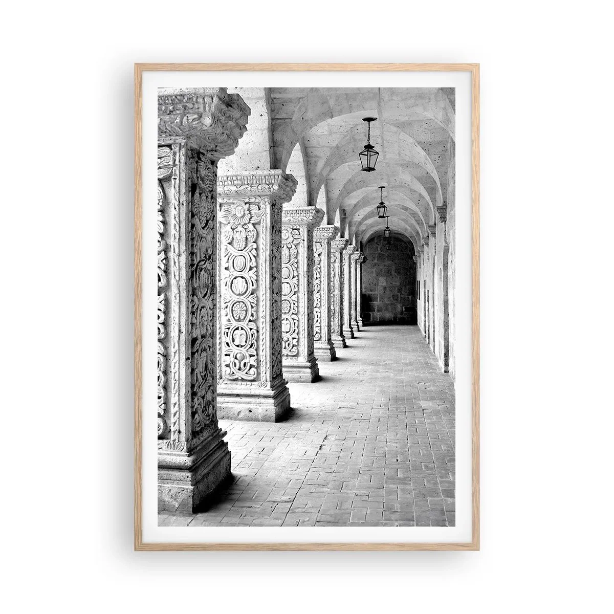 Poster in einem Rahmen aus heller Eiche - Und wo geht’s hin...? - 70x100 cm