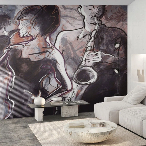 Selbstklebende Fototapete Deluxe Sticker - In der Musik auflösen - Musik, Jazz, Tanzen - 200x140 cm