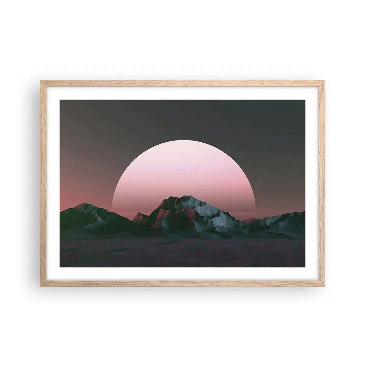 Poster in einem Rahmen aus heller Eiche - In einer Nachbargalaxie - 70x50 cm