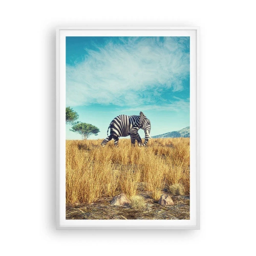 Poster in einem weißen Rahmen - Grau ist nicht mehr in Mode - 70x100 cm