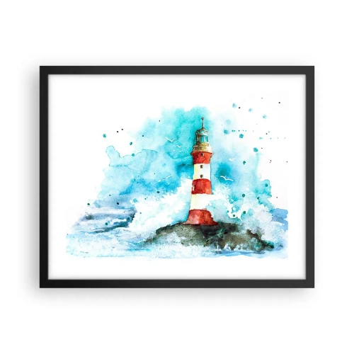 Poster in einem schwarzem Rahmen - Einheit der Elemente - 50x40 cm