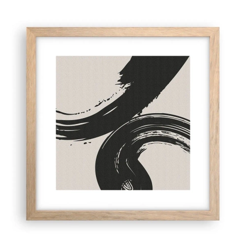 Poster in einem Rahmen aus heller Eiche - Ausladend und kreisförmig - 30x30 cm