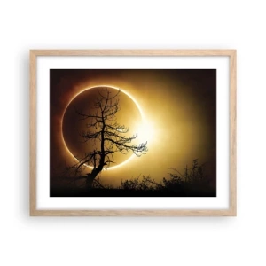 Poster in einem Rahmen aus heller Eiche - Totale Finsternis - 50x40 cm