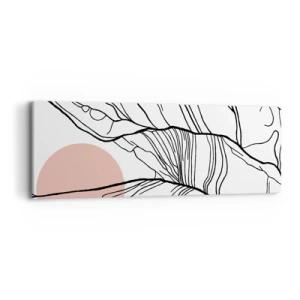 Bild auf Leinwand - Leinwandbild - In einem Netz aus Zweigen - 90x30 cm