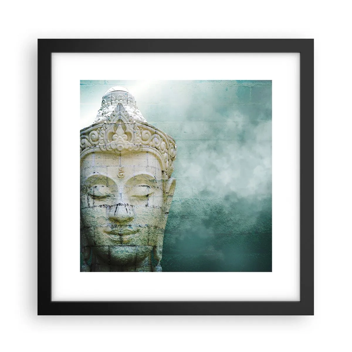 Poster in einem schwarzem Rahmen - Auf der Suche nach dem Licht - 30x30 cm