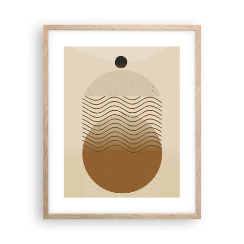 Poster in einem Rahmen aus heller Eiche - Zur Entstehung geometrischer Figuren - 40x50 cm