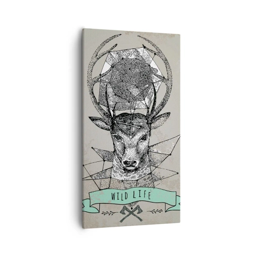 Bild auf Leinwand - Leinwandbild - St. sehen Hubertus - 55x100 cm