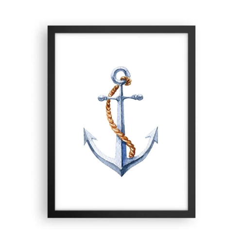 Poster in einem schwarzem Rahmen - Ahoi Abenteuer! - 30x40 cm