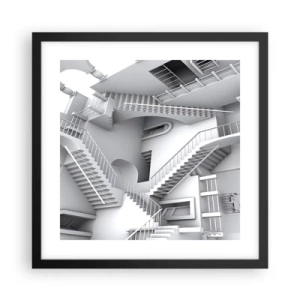 Poster in einem schwarzem Rahmen - Die Paradoxien des Weltraums - 40x40 cm