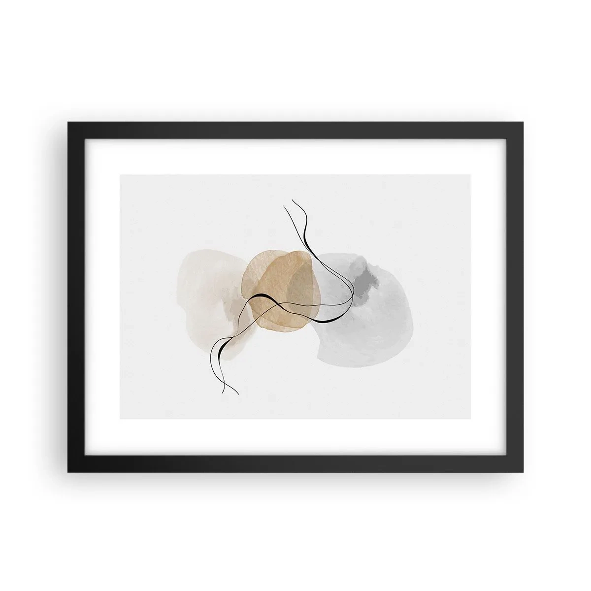 Poster in einem schwarzem Rahmen - Luftperlen - 40x30 cm