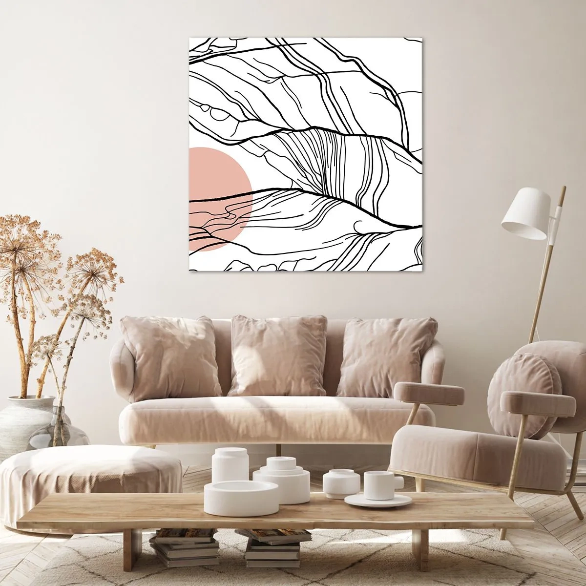 Bild auf Leinwand - Leinwandbild - In einem Netz aus Zweigen - 60x60 cm