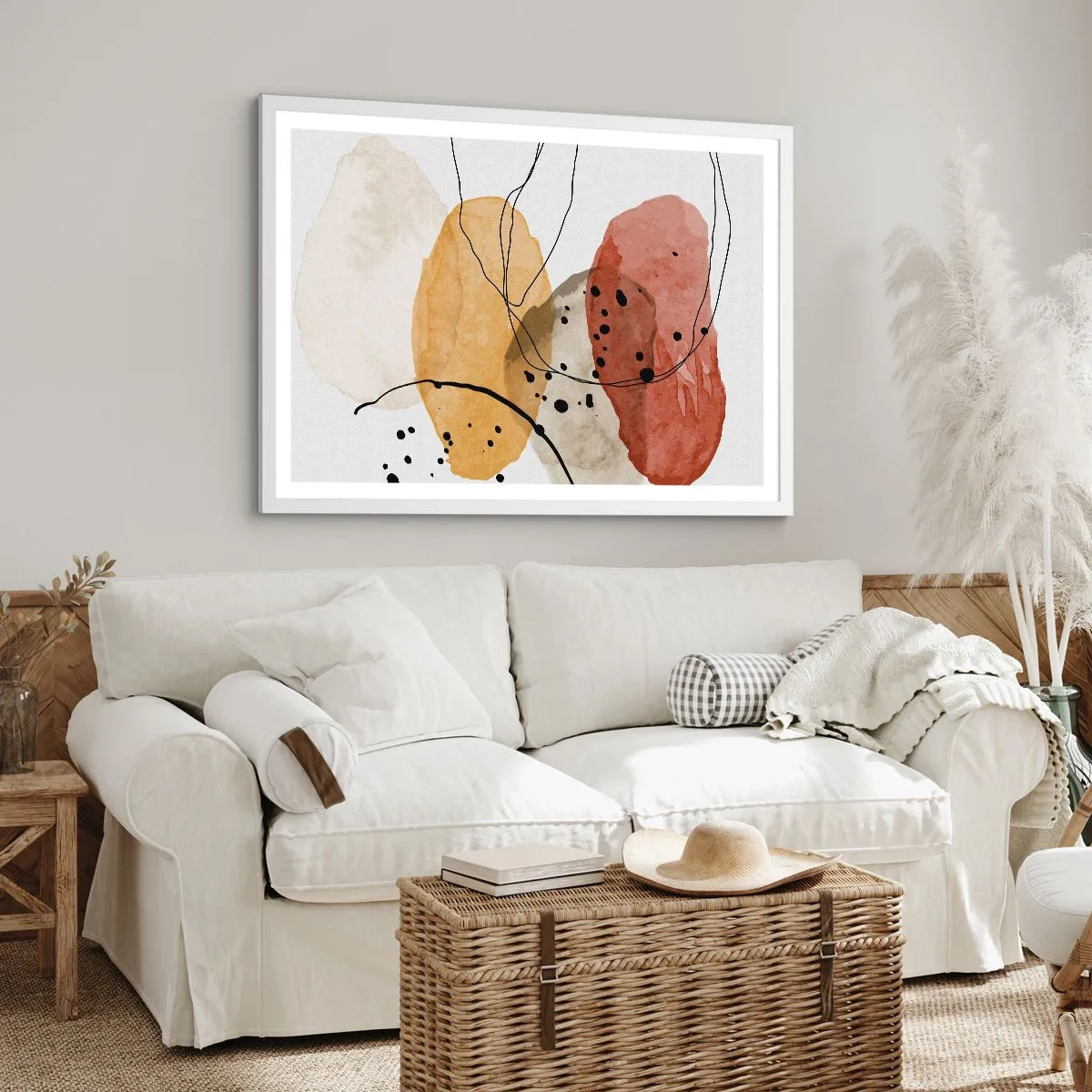 Poster in einem weißen Rahmen - Wie leichte, transparente Luft - 100x70 cm