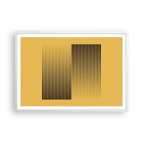 Poster in einem weißen Rahmen - Quadratur der Gegensätze - 100x70 cm