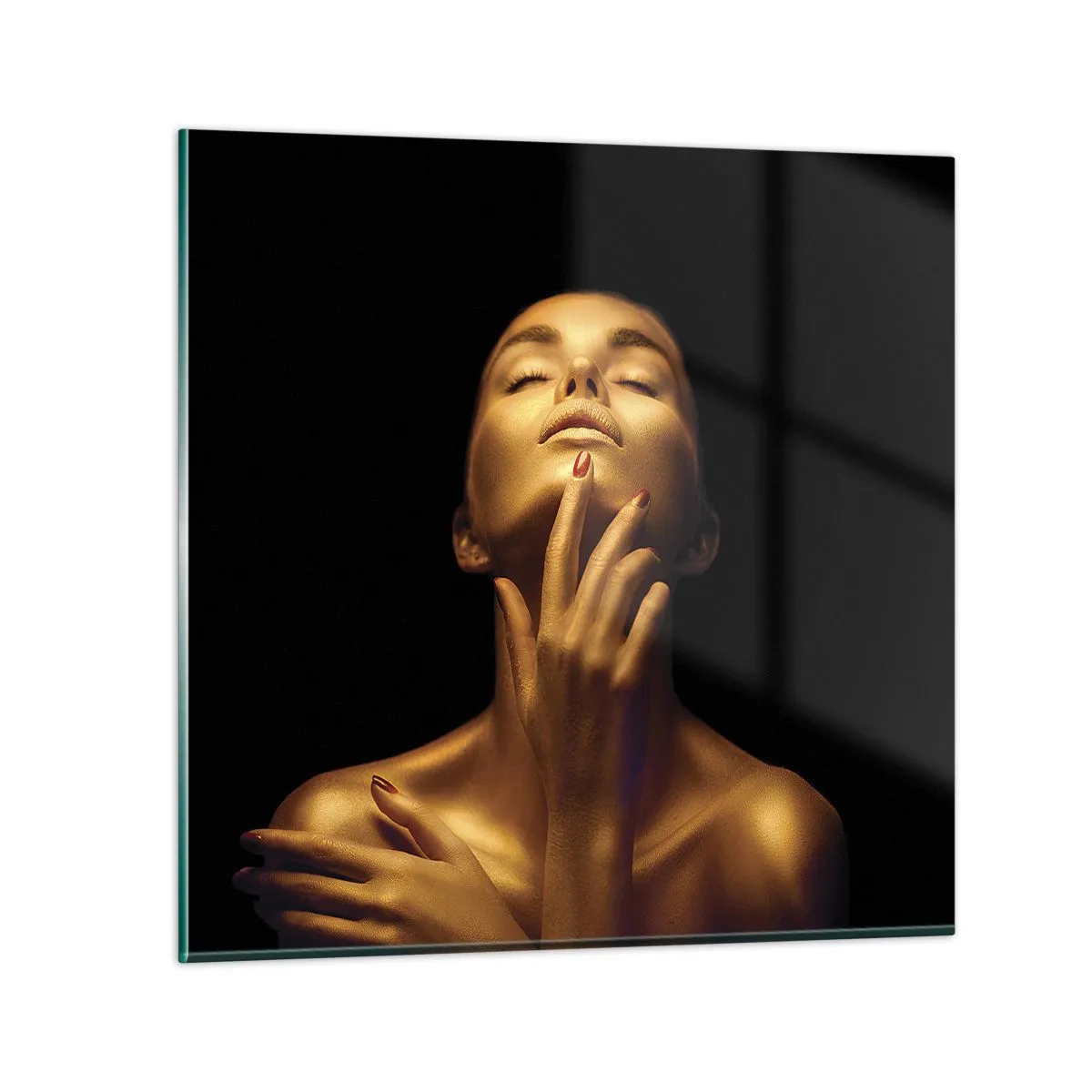 Glasbild - Bild auf glas - Wie goldene Seide - 60x60 cm