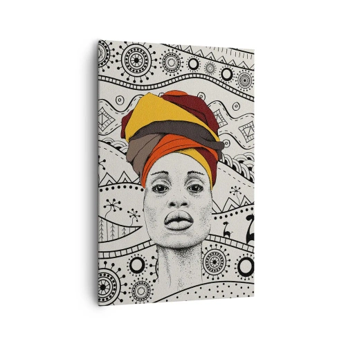 Bild auf Leinwand - Leinwandbild - Afrikanisches Porträt - 80x120 cm