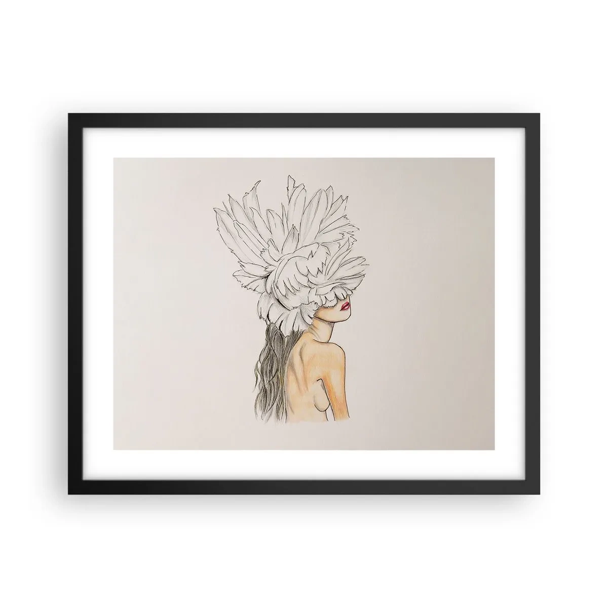 Poster in einem schwarzem Rahmen - Gekrönte Schönheit - 50x40 cm