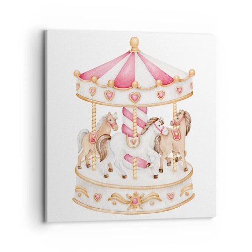 Bild auf Leinwand - Leinwandbild - Süße Welt der Kindheit - 70x70 cm