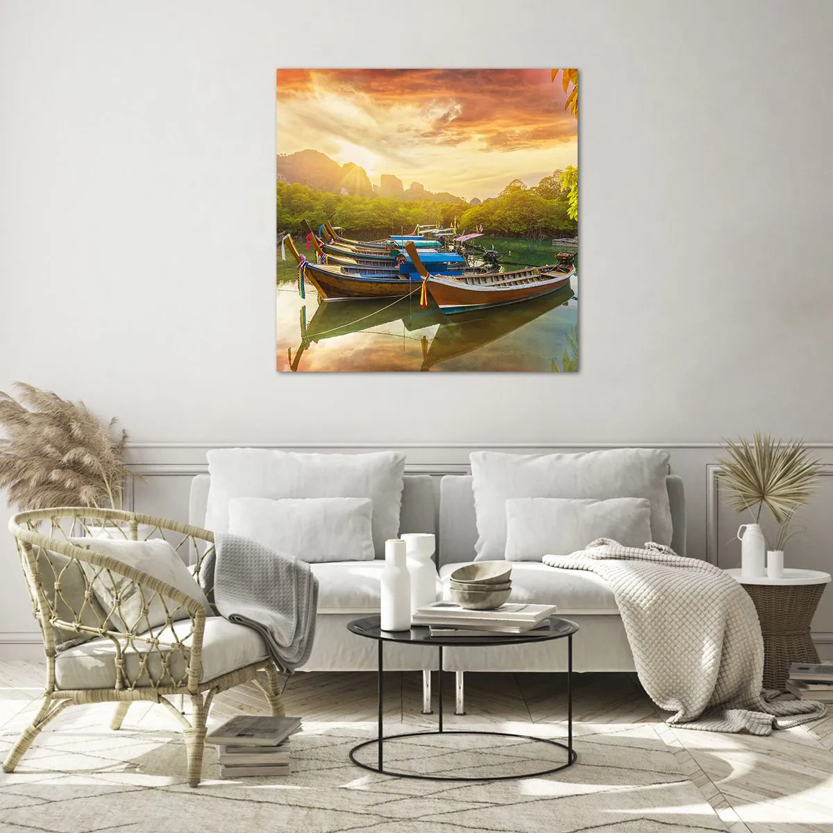 Glasbild - Bild auf glas - Vor einem anstrengenden Tag - 40x40 cm