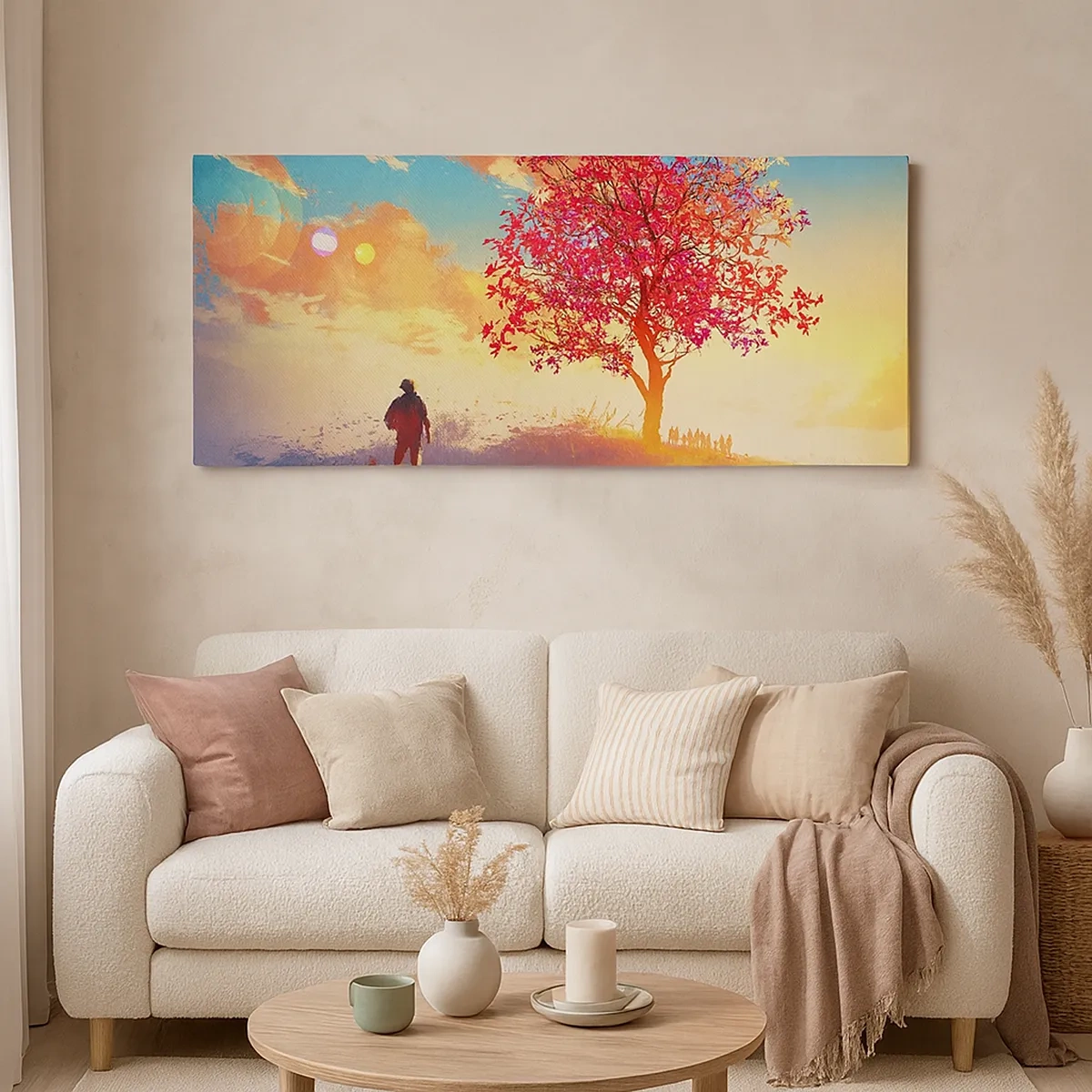 Bild auf Leinwand - Leinwandbild - Pilger am Ziel - 30x30 cm