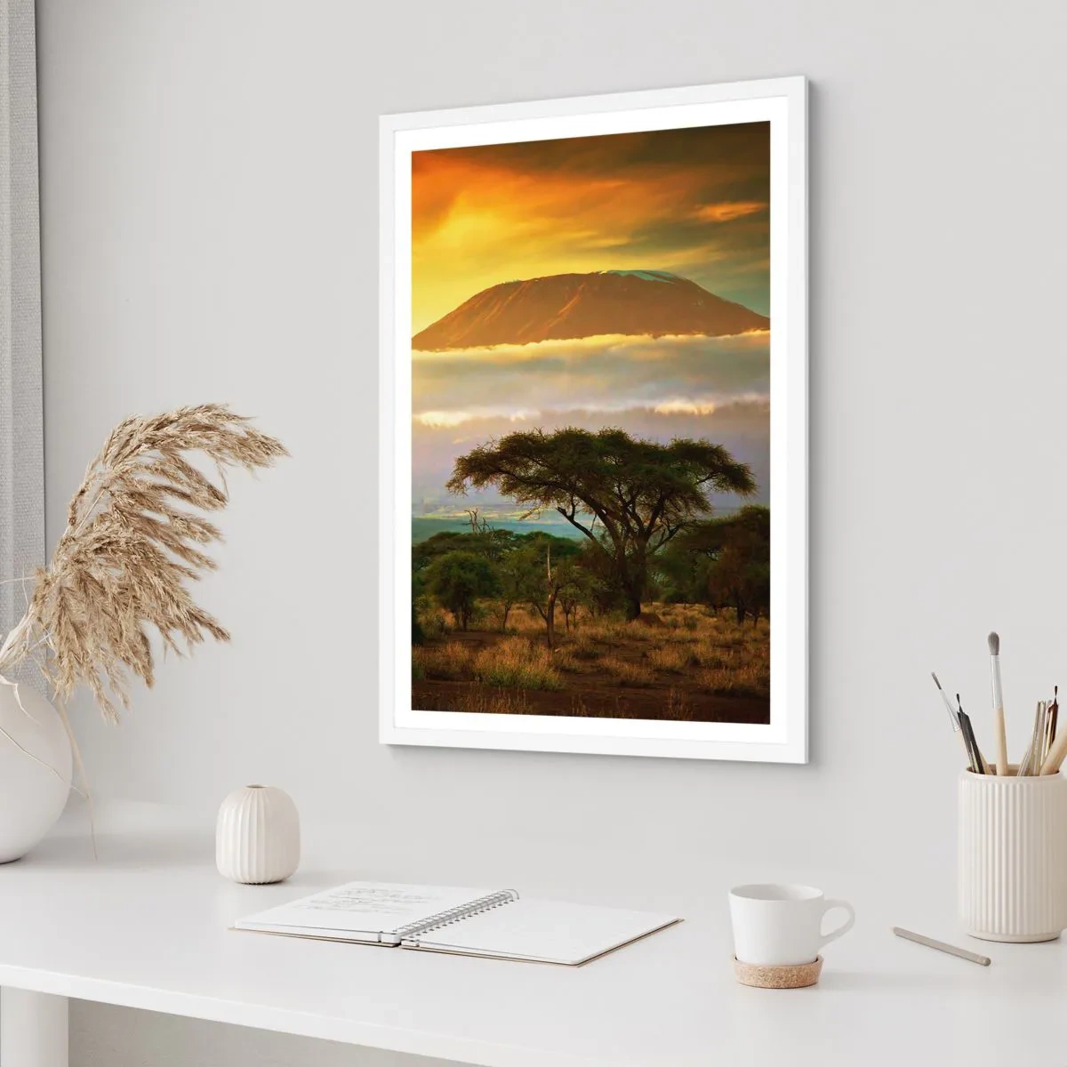 Poster in einem weißen Rahmen - Ein Reisetraum - 50x70 cm