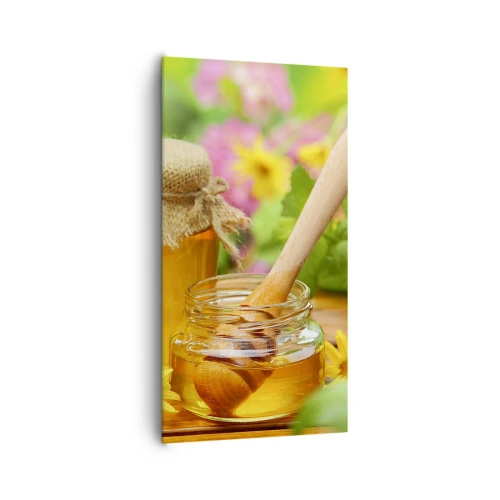 Bild auf Leinwand - Leinwandbild - Süß und blumig - 65x120 cm