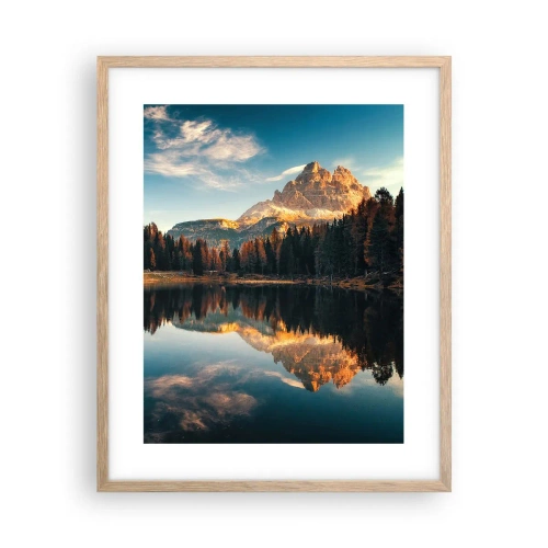 Poster in einem Rahmen aus heller Eiche - Doppelte Landschaft - 40x50 cm