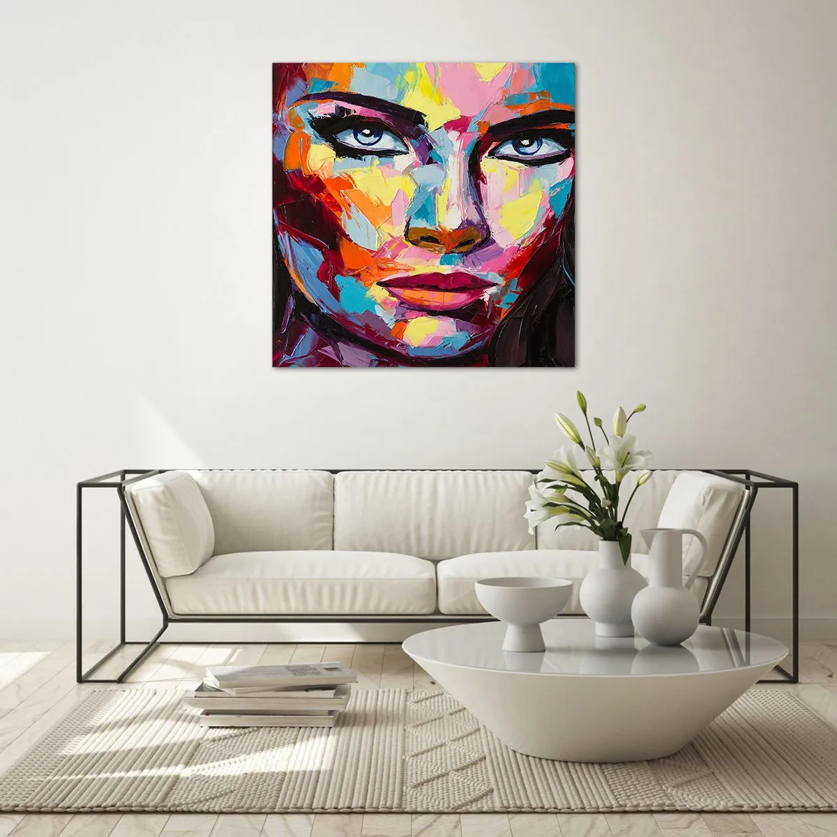 Glasbild - Bild auf glas - Auch die Seele ist bunt - 60x60 cm