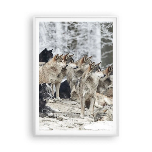 Poster in einem weißen Rahmen - Familie und Freunde - 70x100 cm