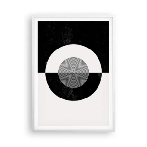 Poster in einem weißen Rahmen - Harmonie in Schwarz und Weiß - 70x100 cm