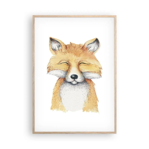 Poster in einem Rahmen aus heller Eiche - Fuchsstimmungen - 70x100 cm