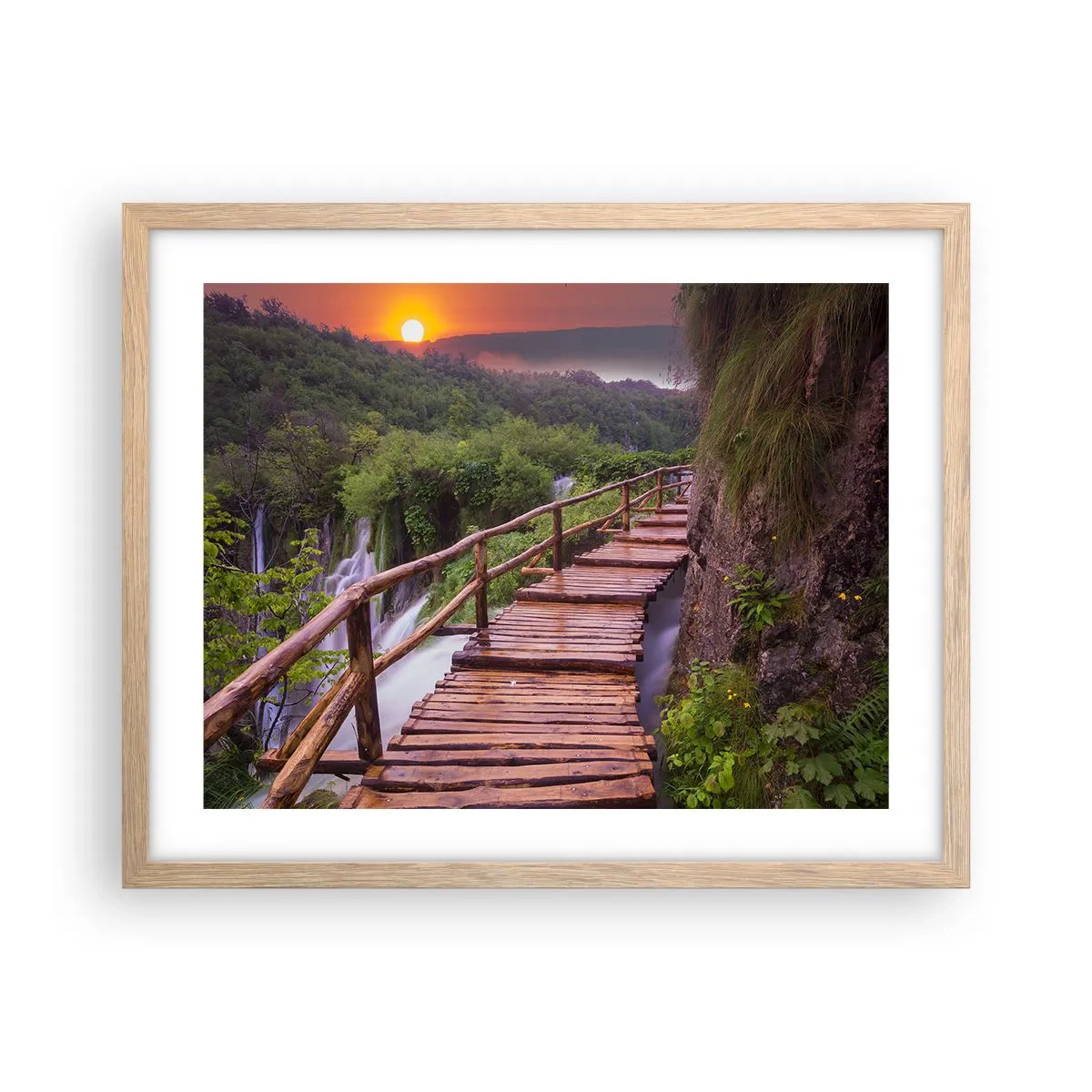 Poster in einem Rahmen aus heller Eiche - Schönheit jenseits des Glaubens - 50x40 cm