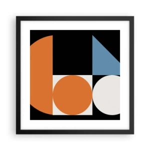 Poster in einem schwarzem Rahmen - Bebilderte Anordnung - 40x40 cm